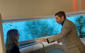Louis Poupard, RAVE's staff product manager shows off Origin