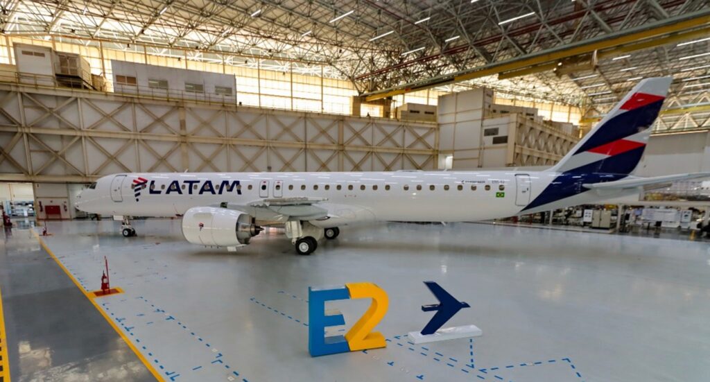 LATAM E195-E2 fitted with SES multi-orbit IFC