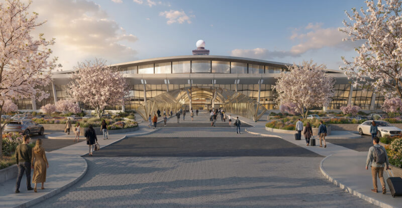 Washington Dulles Transformation - Conceptual Renderings: North Facade.