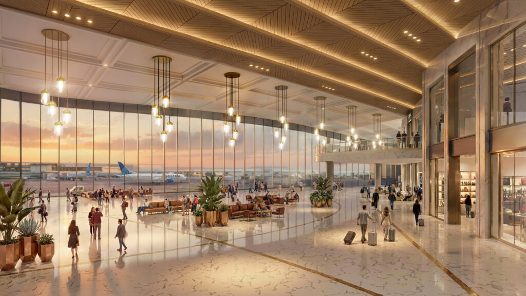 Washington Dulles Transformation - Conceptual Renderings: South Atrium.