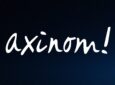 Axinom! logo in white on a black background.