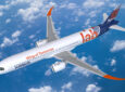 Airbus rendering Wing of Tomorrow aboard an A321neo in flight