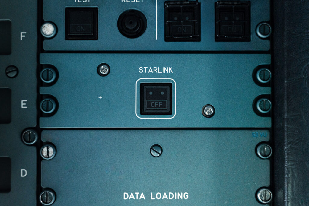 Starlink button in the cockpit
