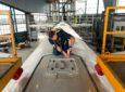 Technician installs Starlink on Lufthansa A320neo