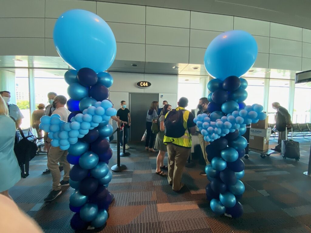 Breeze launch celebration at the airport.