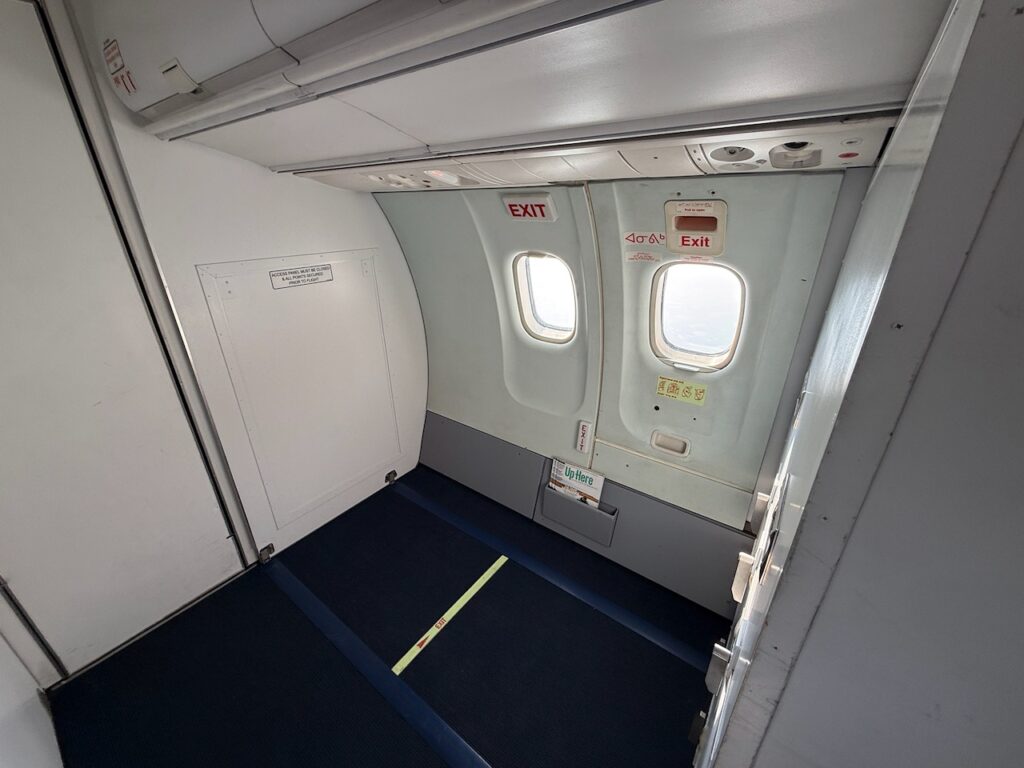 A large unused space in the aircraft.
