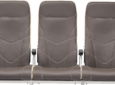 Hawk Duo seat triple in grey, pictured against a white background