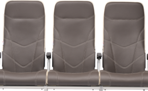 Hawk Duo seat triple in grey, pictured against a white background