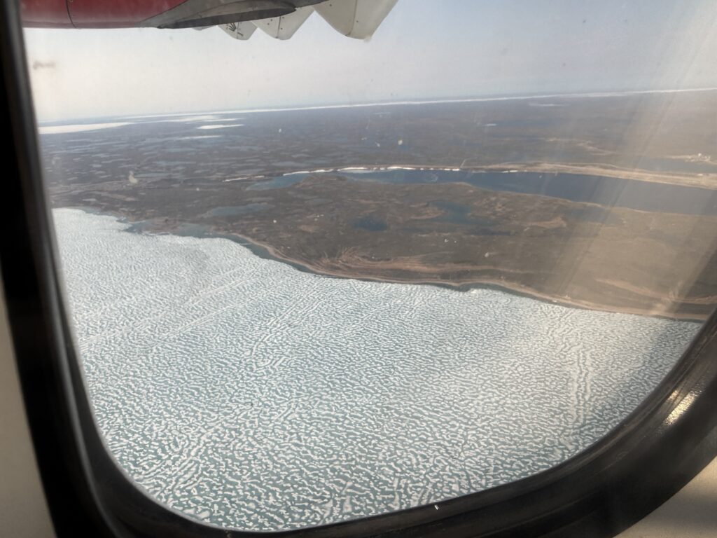 Ice fields in Cambridge Bay.