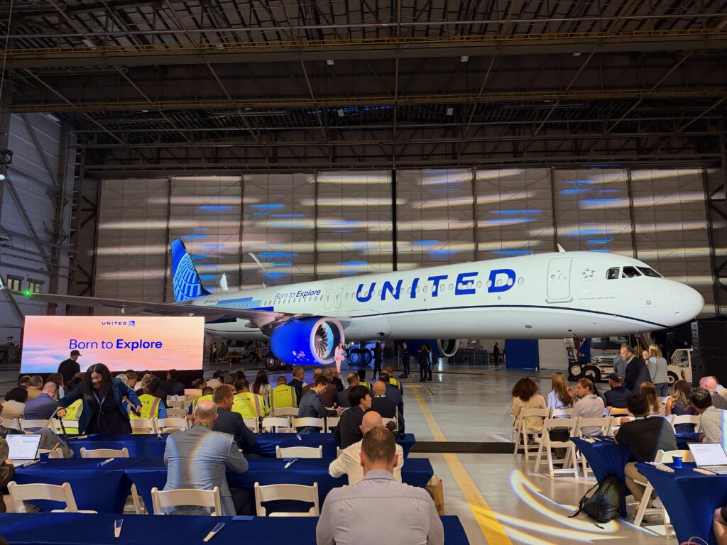 United A321XLR livery features Born to Explore tagline