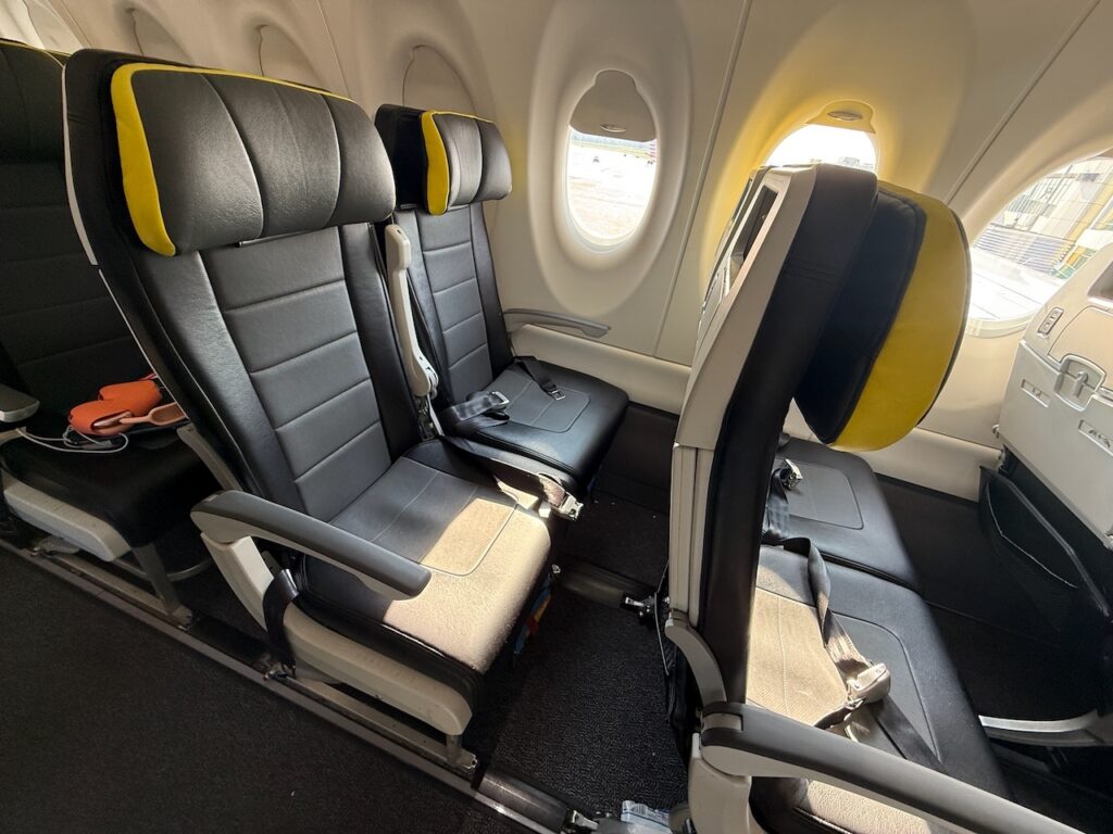 Economy class seating on the Breeze A220