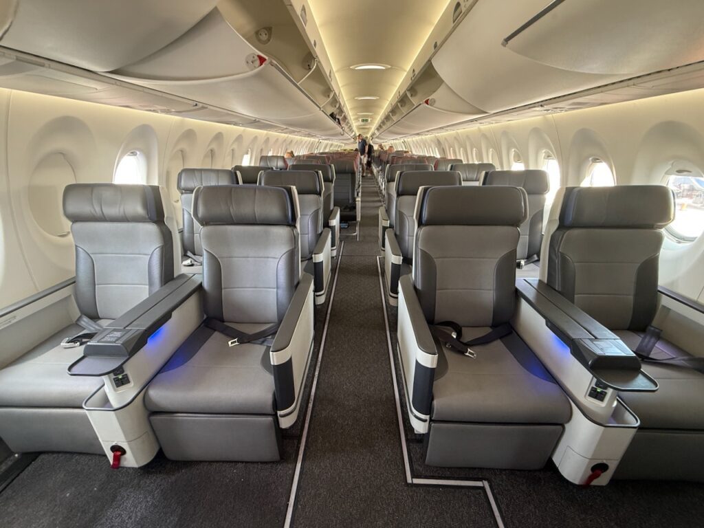 Nicest class seating on the aircraft.