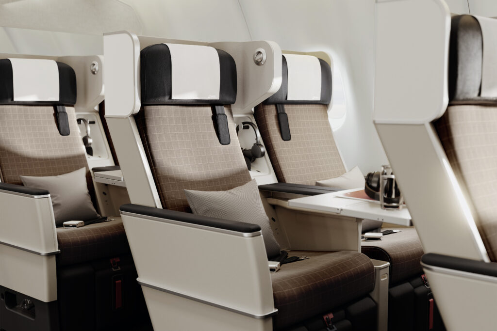 Rendering of SWISS Senses for A330 by Priestmangoode