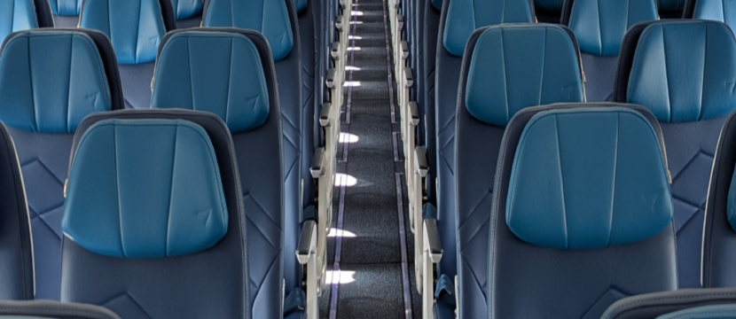WestJet refurbished 737 cabin interior
