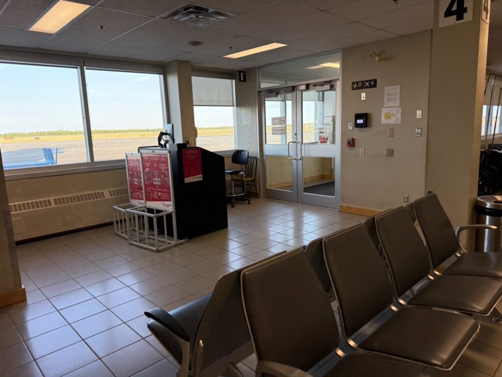 Gate 1 at Yellowknife Airport.