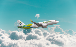 SalamAir A321neo in flight.