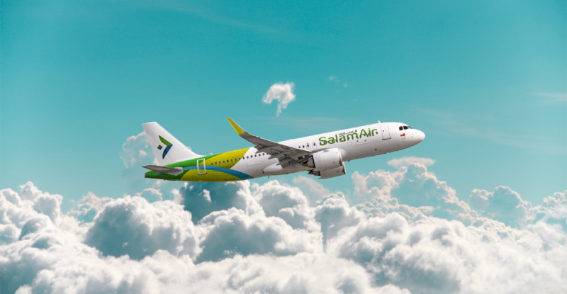SalamAir A321neo in flight.