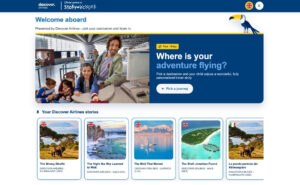StoryWonder landing page for Discover Airlines by Spafax