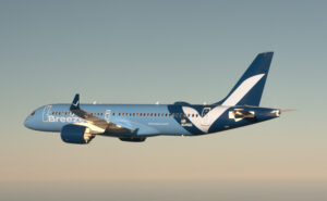 Breeze A220 in flight.