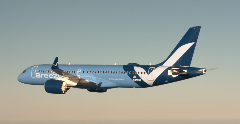 Breeze A220 in flight.