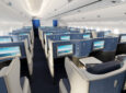 Edelweiss business class cabin on the Airbus A350