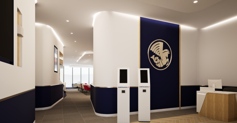 Entryway to the Air France lounge.