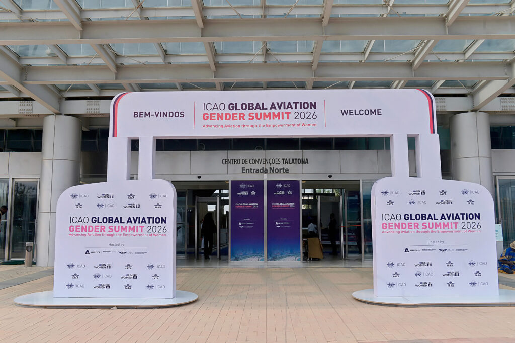 Entryway to the ICAO Global Aviation Gender Summit in Angola.