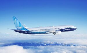 Boeing 737-10 MAX in flight.