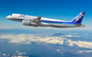 ANA E190-E2 in flight.