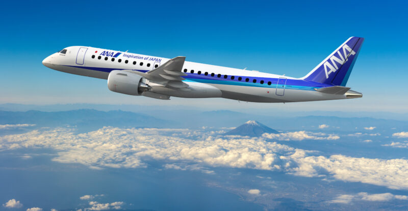 ANA E190-E2 in flight.