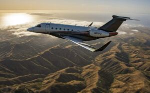 Flexjet Praetor 600E in flight.