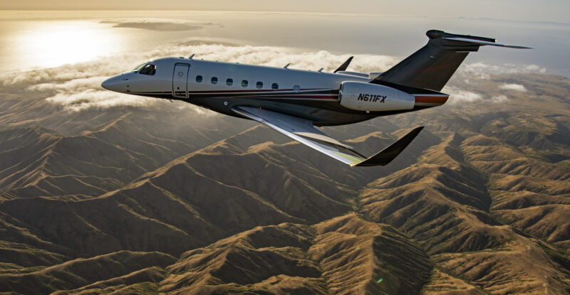 Flexjet Praetor 600E in flight.