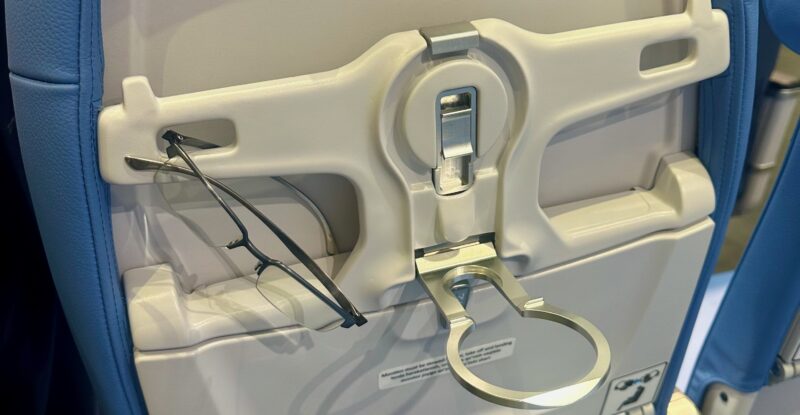 Seatback of ZIM Aircraft Seating slimline economy class seat as shown at AIX 2026
