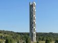 The Tower of Voices, a monumental musical instrument that serves as a memorial in a field at the Flight 93 memorial.