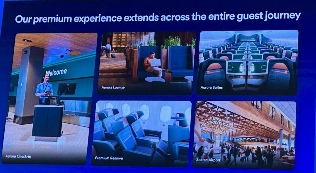 A graphic showing how the premium experience will extend across the entire guest journey.