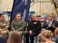 A panel of women speaking at Girls in Aviation Day.