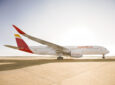Iberia A350 ready for takeoff.