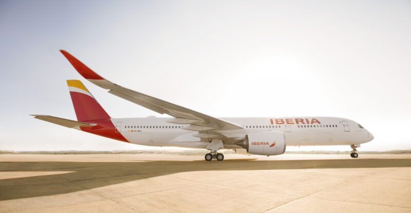 Iberia A350 ready for takeoff.