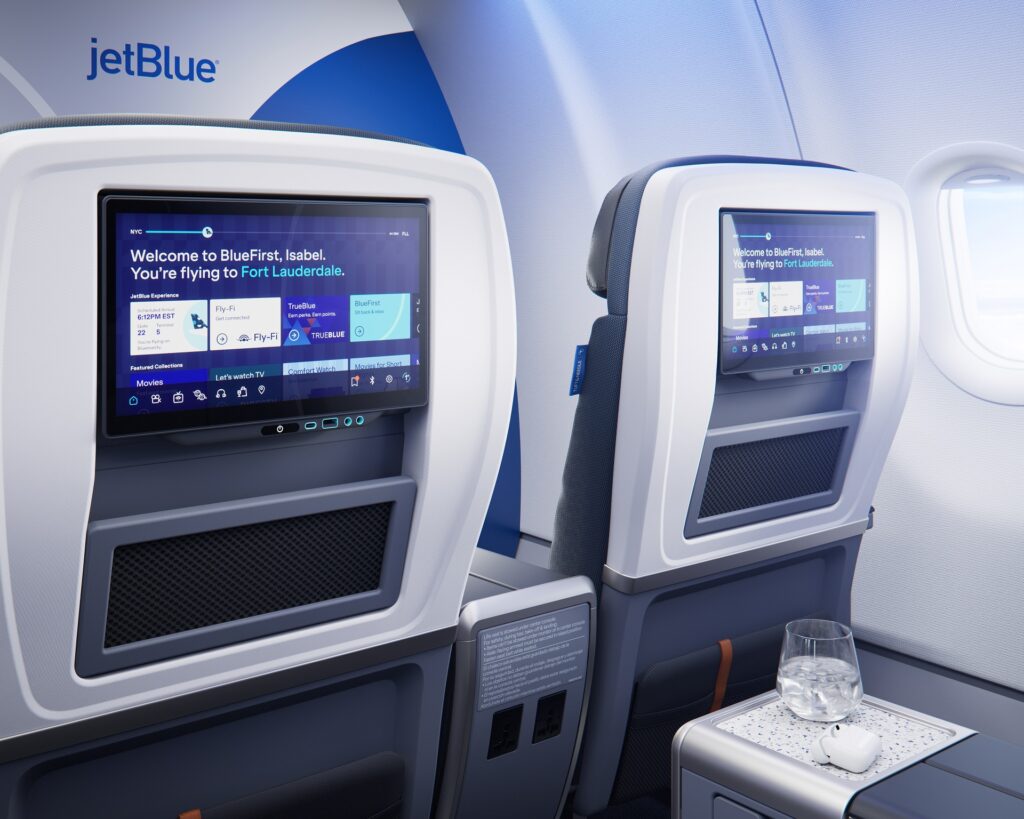 JetBlue BlueFirst seats with Thales IFE screens