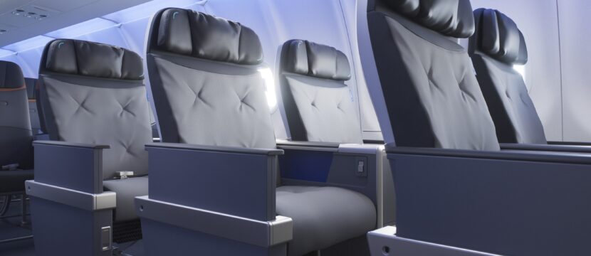 BlueFirst recliners with grey seat covers and dark grey headrets