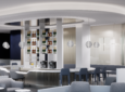 3D rendering of the future Air France lounge at New York-JFK New Terminal One