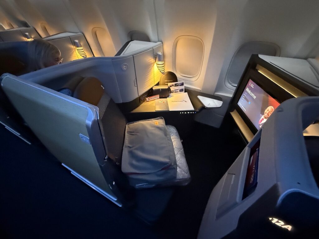 American Airlines new flagship suite on the 777-300ER window side.