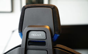 The back of the Recaro SAS NXT gaming chair.