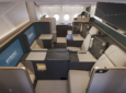 Center pair in First on the Etihad Airways A330neo. These suites feature massive 32" IFE screens