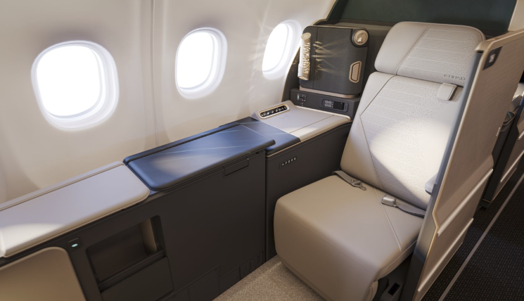 Etihad First window seat on the A330neo