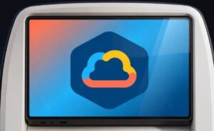 Graphic of a Connected Seatback Platform with a cloud in the middle of it