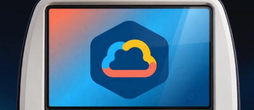 Graphic of a Connected Seatback Platform with a cloud in the middle of it