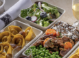 An image of delectable new dishes for EL AL including Beef Bourguignon