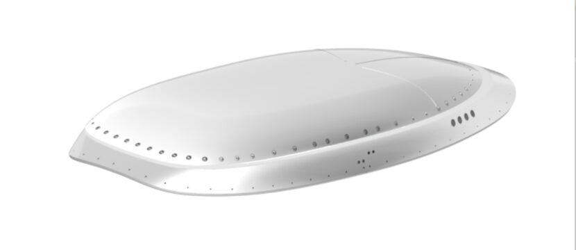 Slimline ThinKom antenna beneath a radome