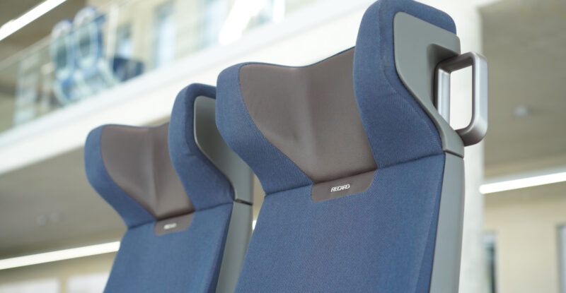 RECARO Rail VELA headrest up close.